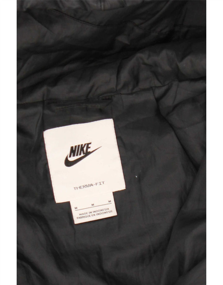 Nike Womens Therma-Fit Hooded Oversized Padded Jacket UK 14 Medium Black