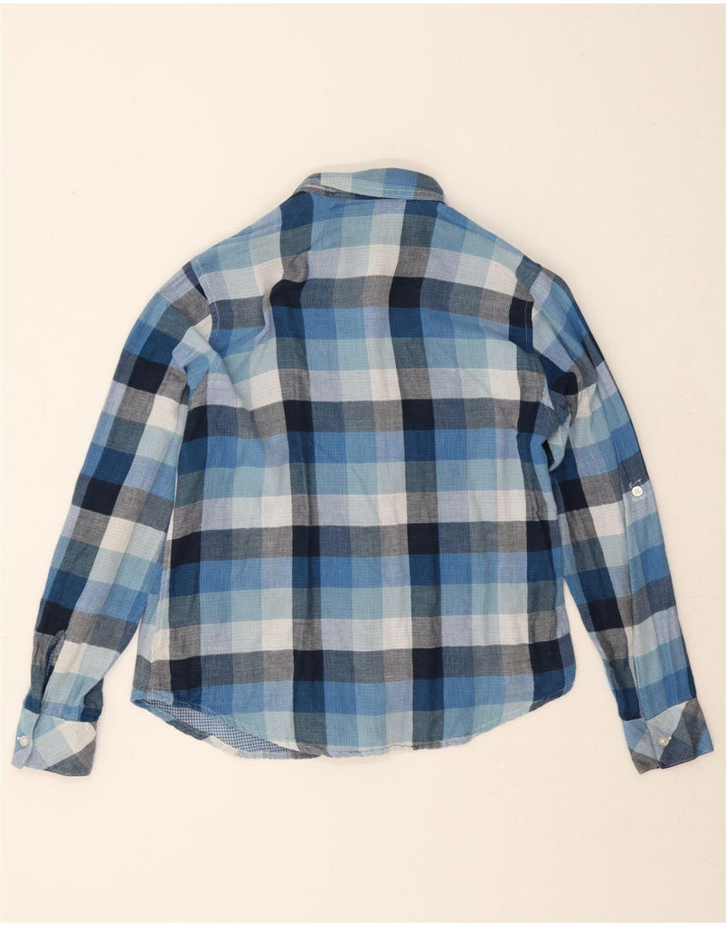 LEE Womens Riders Flannel Shirt UK 14 Medium Blue Check Cotton Vintage Lee and Second-Hand Lee from Messina Hembry 