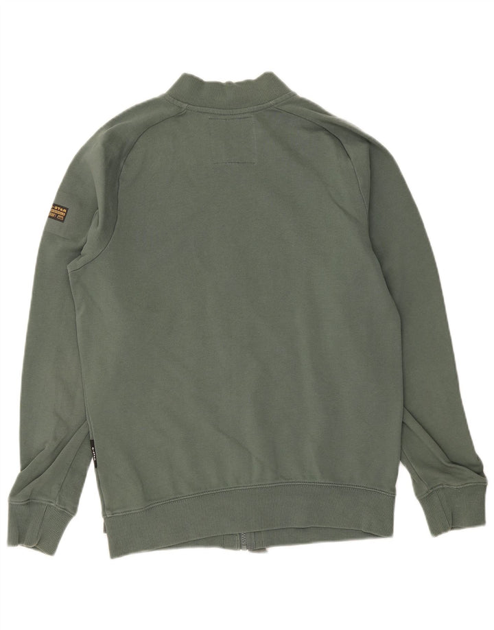 G-Star Mens Tracksuit Top Jacket Small Green Cotton
