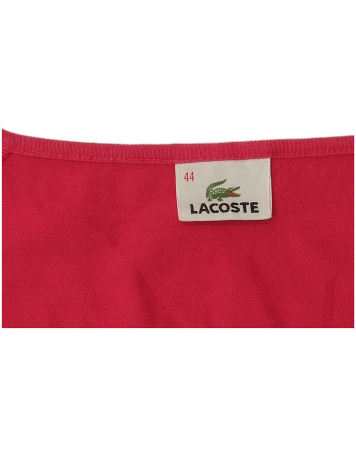 LACOSTE Womens T-Shirt Top Size 44 Large Red