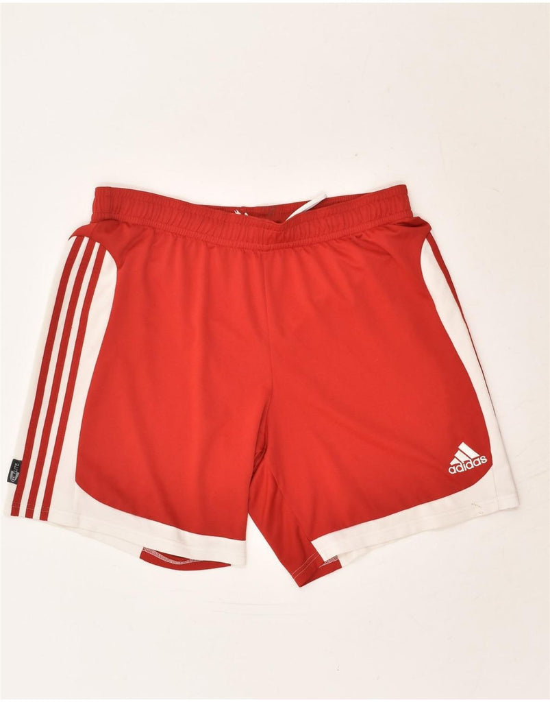 ADIDAS Mens Climalite Sport Shorts XL Red Colourblock Polyester | Vintage Adidas | Thrift | Second-Hand Adidas | Used Clothing | Messina Hembry 