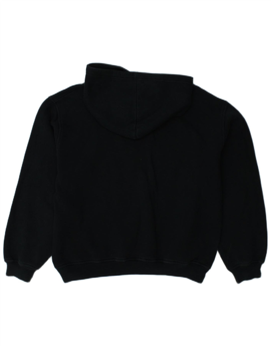 ELLESSE Womens Graphic Hoodie Jumper UK 16 Large Navy Blue Cotton