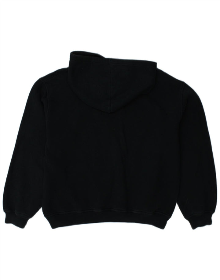 ELLESSE Womens Graphic Hoodie Jumper UK 16 Large Navy Blue Cotton