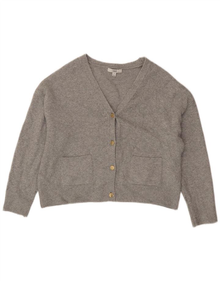 Marks & Spencer Womens Oversized Cardigan Sweater UK 14 Medium Grey