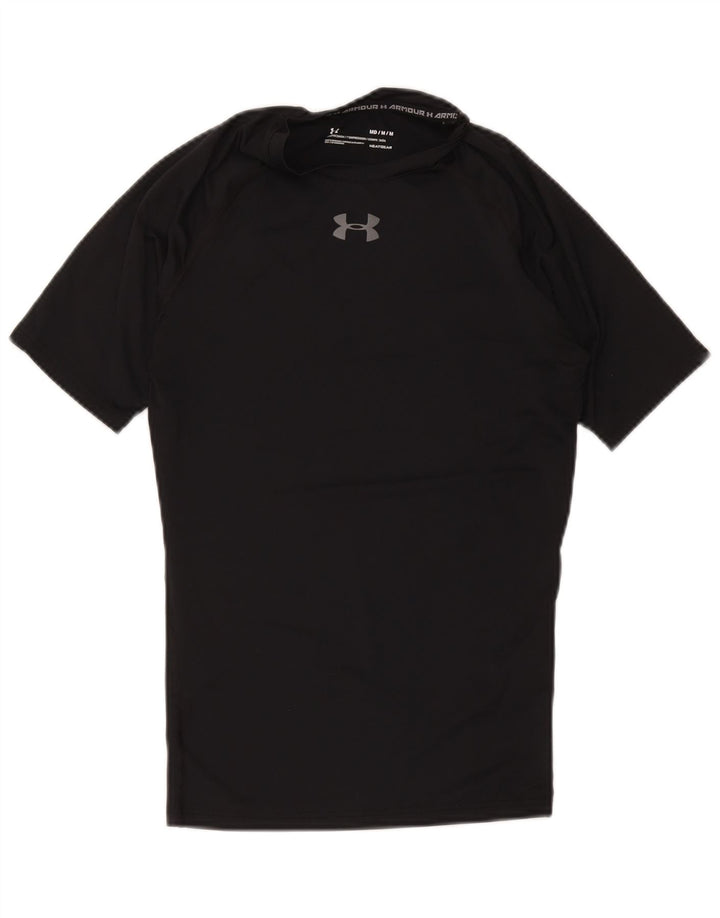 Under Armour Mens Compression T-Shirt Top Medium Black Polyester