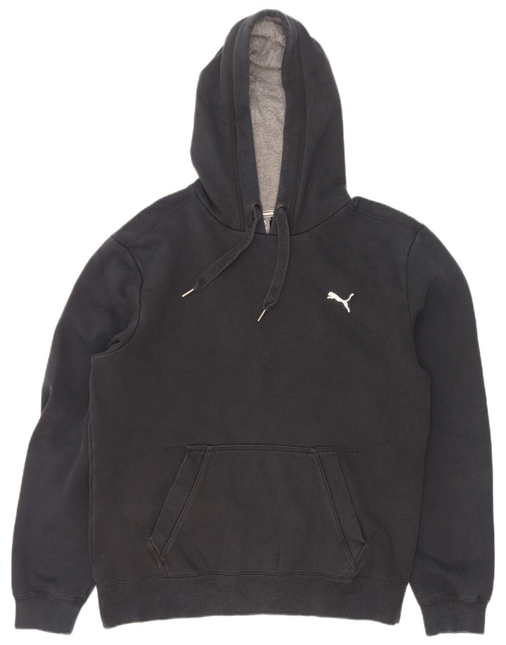 Puma Mens Hoodie Jumper Medium Black Cotton