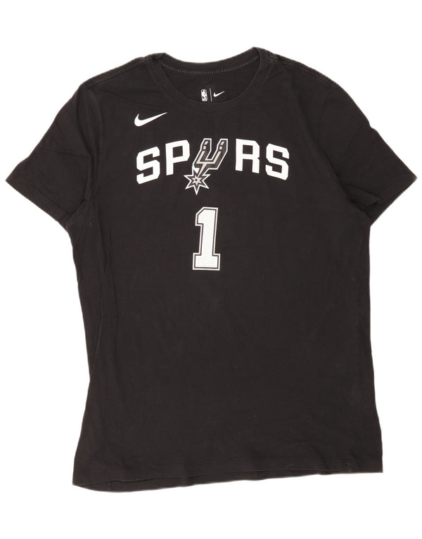 Nike Mens San Antonio Spurs Graphic T-Shirt Top XL Black Cotton