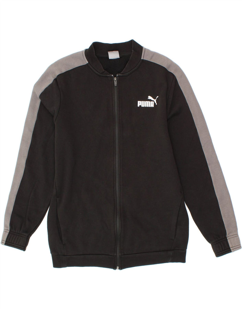 PUMA Mens Tracksuit Top Jacket Medium Black Colourblock Cotton Vintage Puma and Second-Hand Puma from Messina Hembry 
