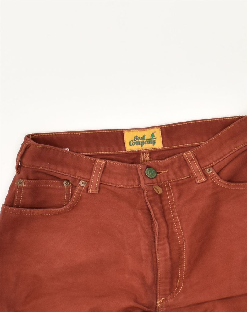 BEST COMPANY Womens Tapered Casual Trousers W26 L29 Brown Cotton | Vintage Best Company | Thrift | Second-Hand Best Company | Used Clothing | Messina Hembry 