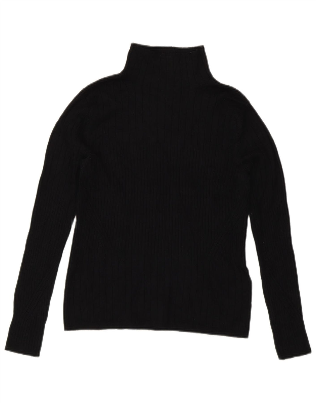 Marks & Spencer Womens Roll Neck Jumper Sweater UK 10 Small Black Viscose