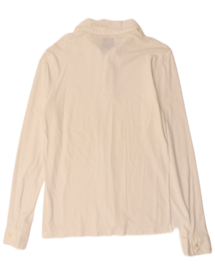 Henry Cottons Mens Pullover Shirt UK 14 Medium White