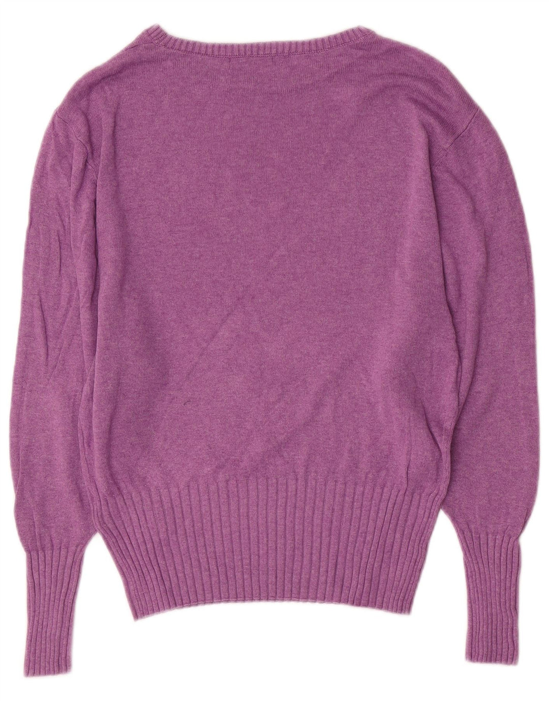 MARKS & SPENCER Womens Boat Neck Jumper Sweater UK 10 Small Purple Viscose