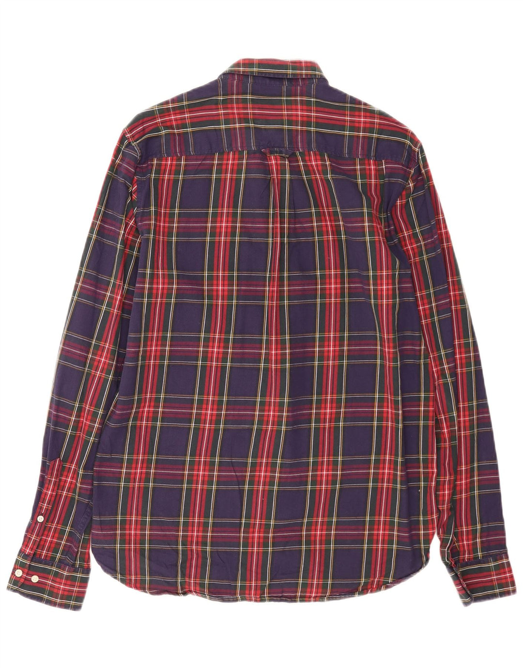 Superdry Mens Flannel Shirt Medium Navy Blue Check Cotton
