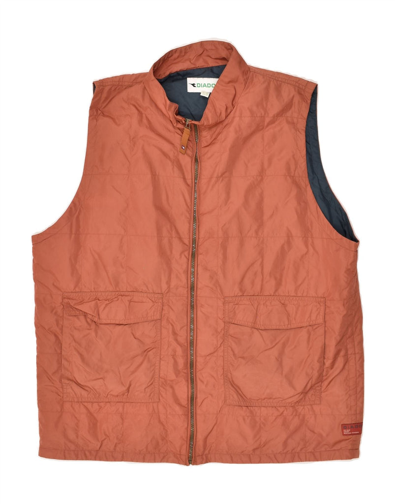 DIADORA Mens Gilet IT 54 2XL Brown Nylon | Vintage Diadora | Thrift | Second-Hand Diadora | Used Clothing | Messina Hembry 