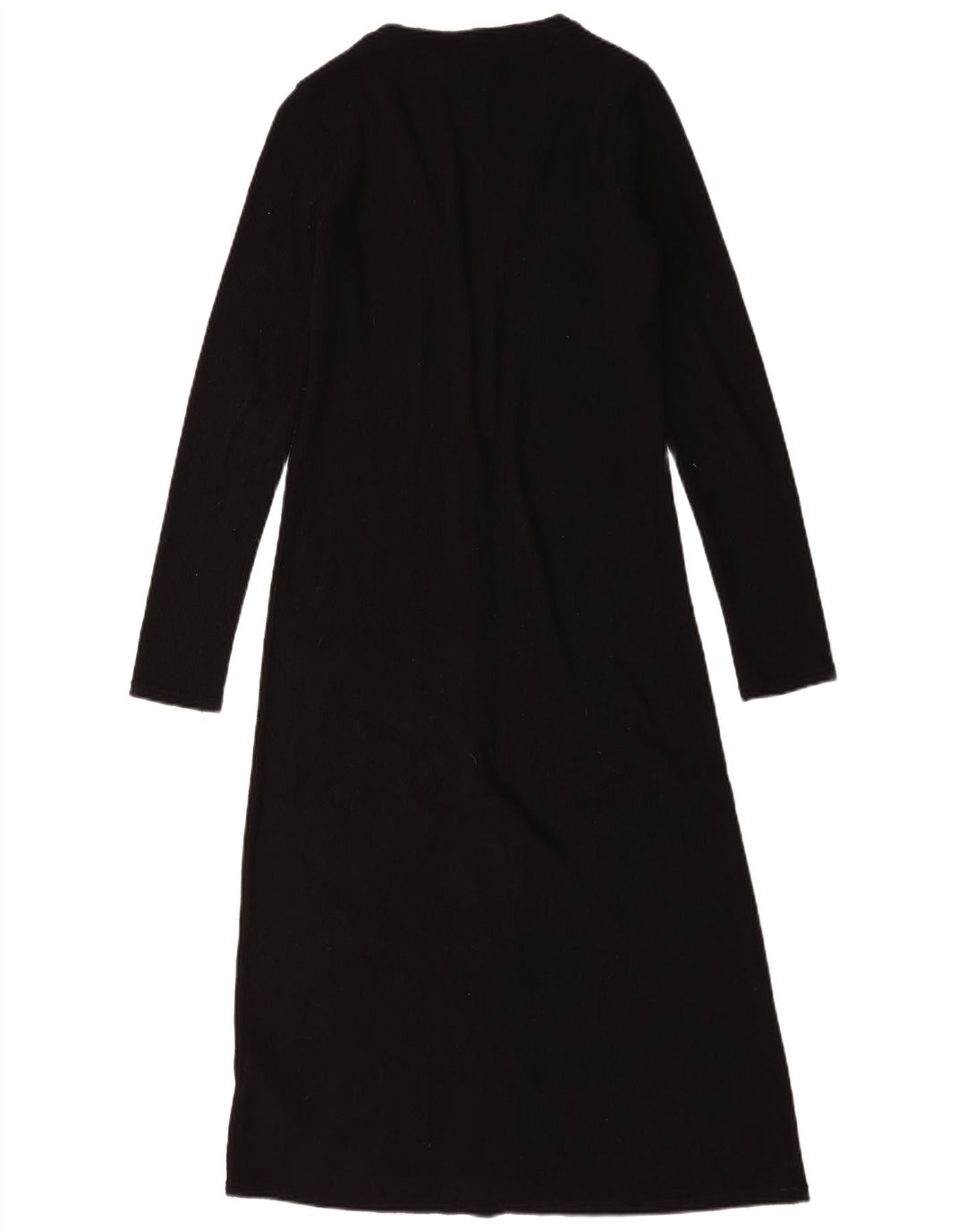 Zara Womens Longline Cardigan Sweater UK 10 Small Black Polyester