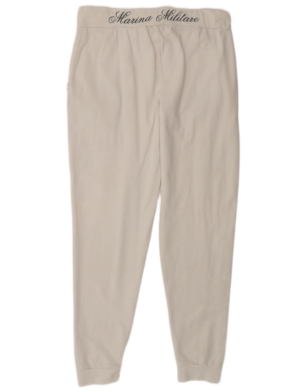 MARINA MILITARE Womens Tracksuit Trousers Joggers UK 16 Large  White