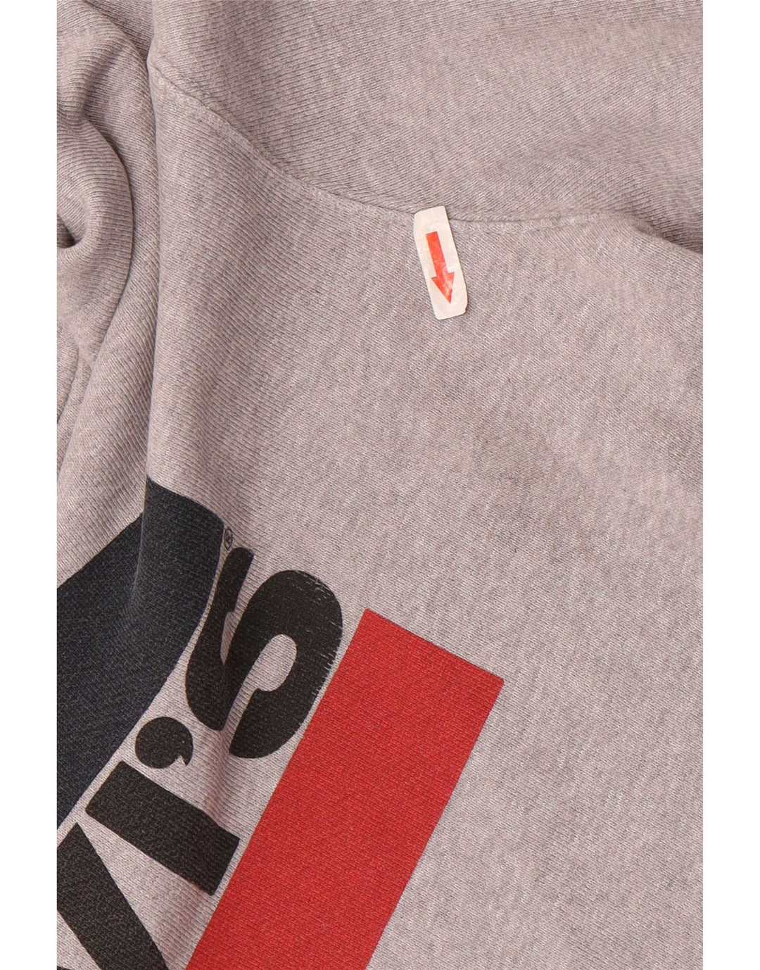 Levi's Mens Graphic Hoodie Jumper Large Grey Cotton