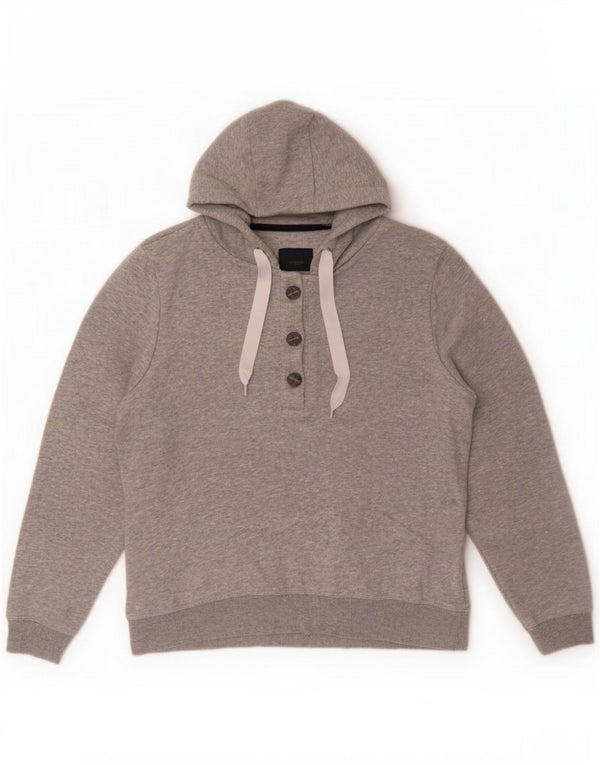 Crew Clothing Womens Oversized Hoodie Jumper UK 10 Small Grey Cotton
