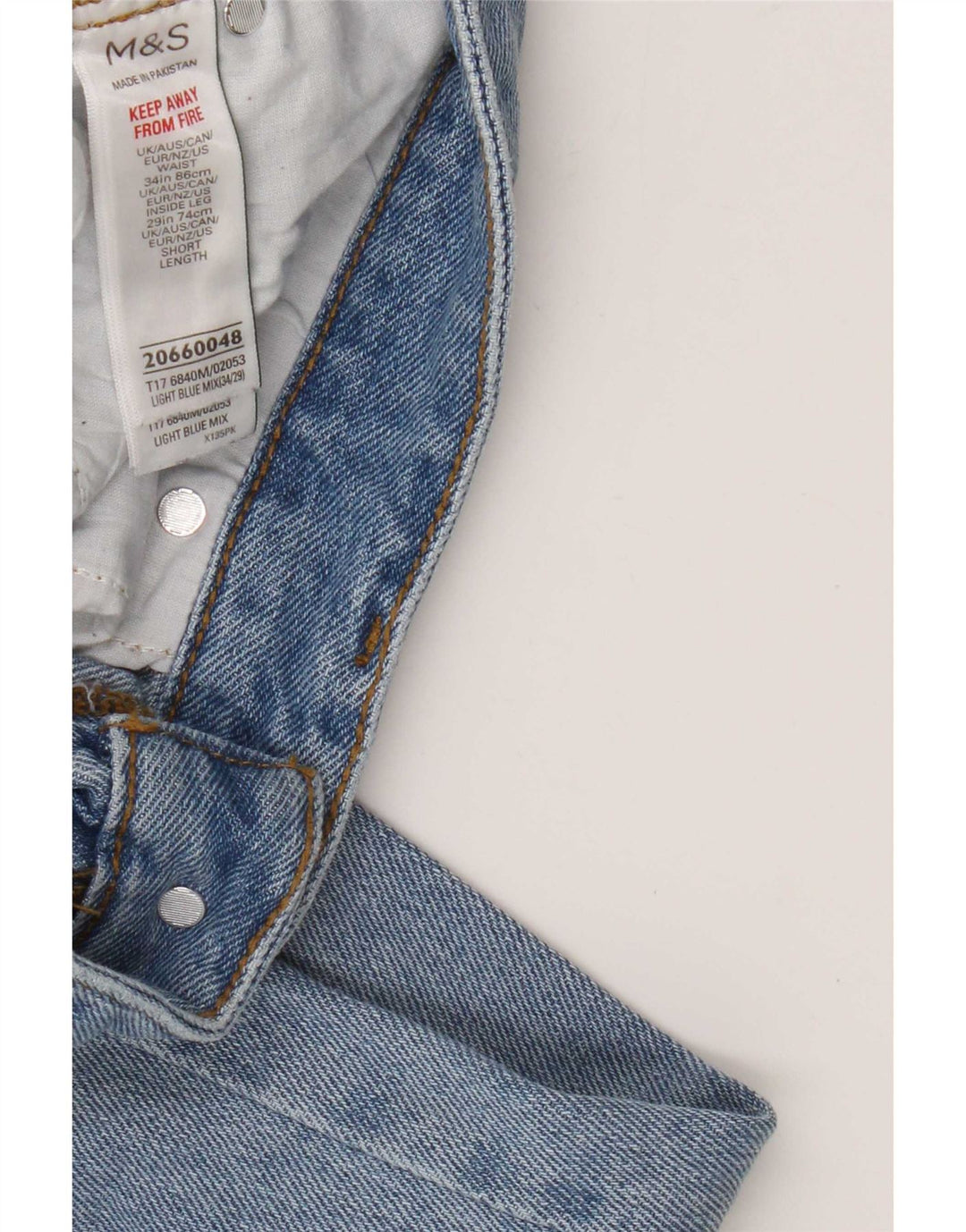 Marks & Spencer Mens Straight Jeans W34 L29 Blue Cotton