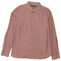French Connection Mens Shirt 2XL Pink Spotted Cotton
