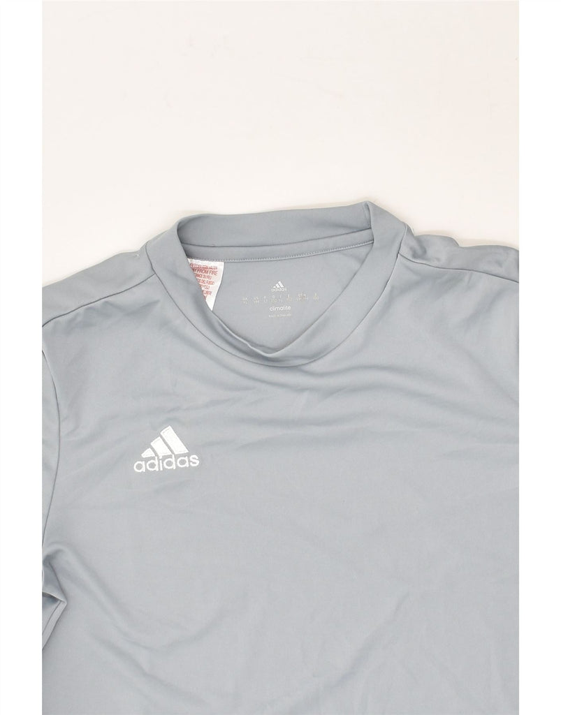 ADIDAS Boys Climalite T-Shirt Top 11-12 Years Grey Polyester | Vintage Adidas | Thrift | Second-Hand Adidas | Used Clothing | Messina Hembry 