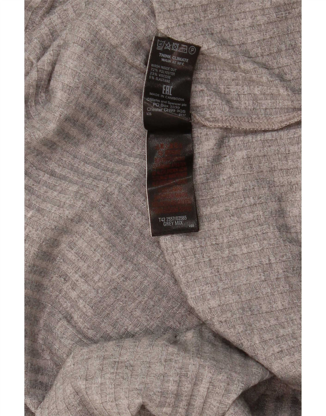 Marks & Spencer Womens Sleeveless Shift Dress UK 16 Large Grey Polyester