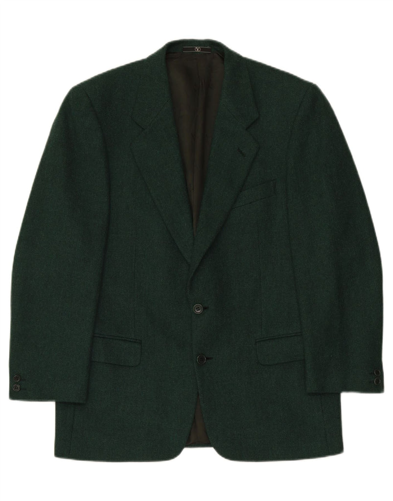 VALENTINO Mens 2 Button Blazer Jacket IT 50 Large Green Wool Vintage Valentino and Second-Hand Valentino from Messina Hembry 