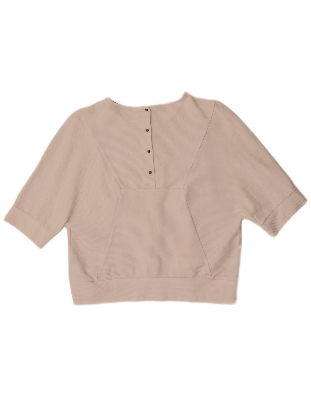 Zara Womens Blouse Top UK 14 Medium White Cotton