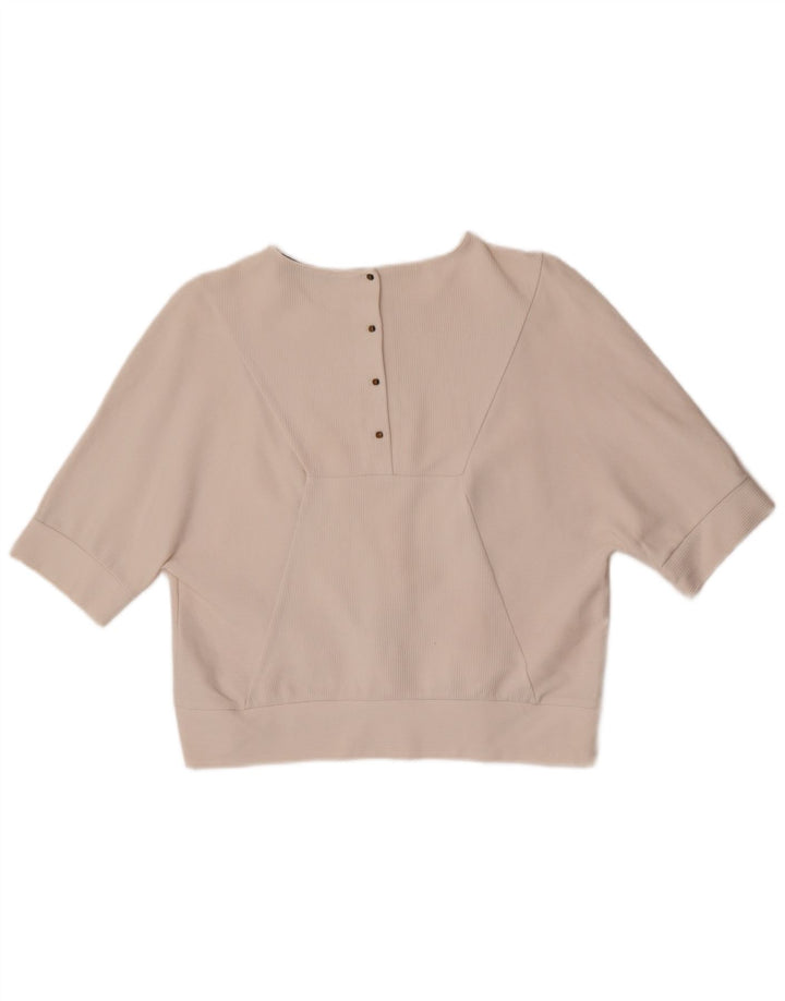 Zara Womens Blouse Top UK 14 Medium White Cotton
