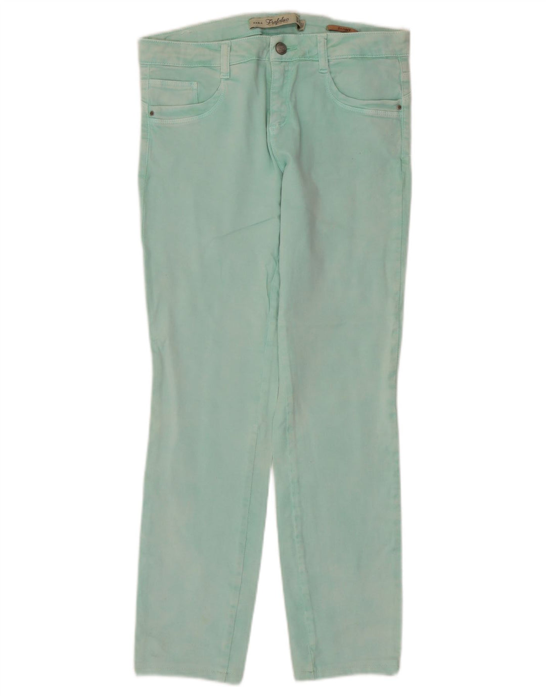 Zara Womens Trafaluc Straight Jeans EU 40 Medium W30 L28 Turquoise