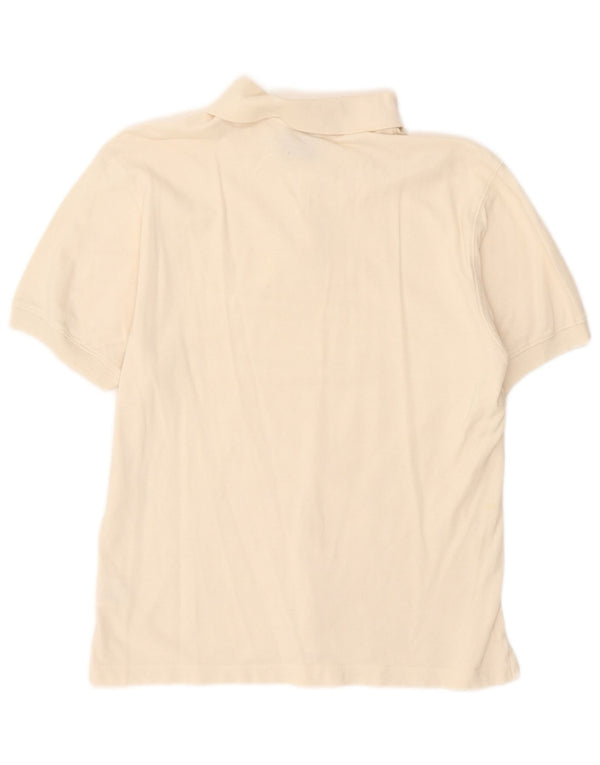 Champion Mens Polo Shirt Small Off White Cotton