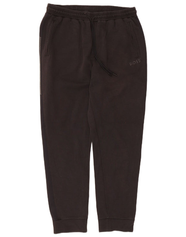 Hugo Boss Womens Tracksuit Trousers Joggers UK 20 2XL Black Spotted Cotton