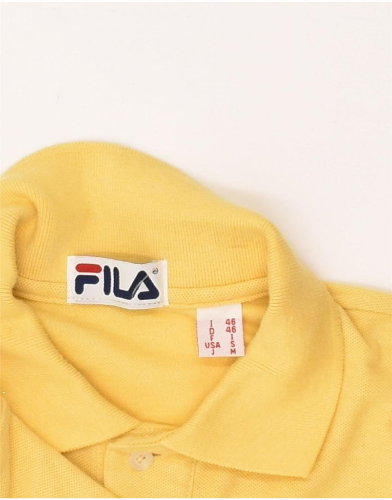 FILA Mens Polo Shirt IT 46 Small Yellow Cotton | Vintage Fila | Thrift | Second-Hand Fila | Used Clothing | Messina Hembry 