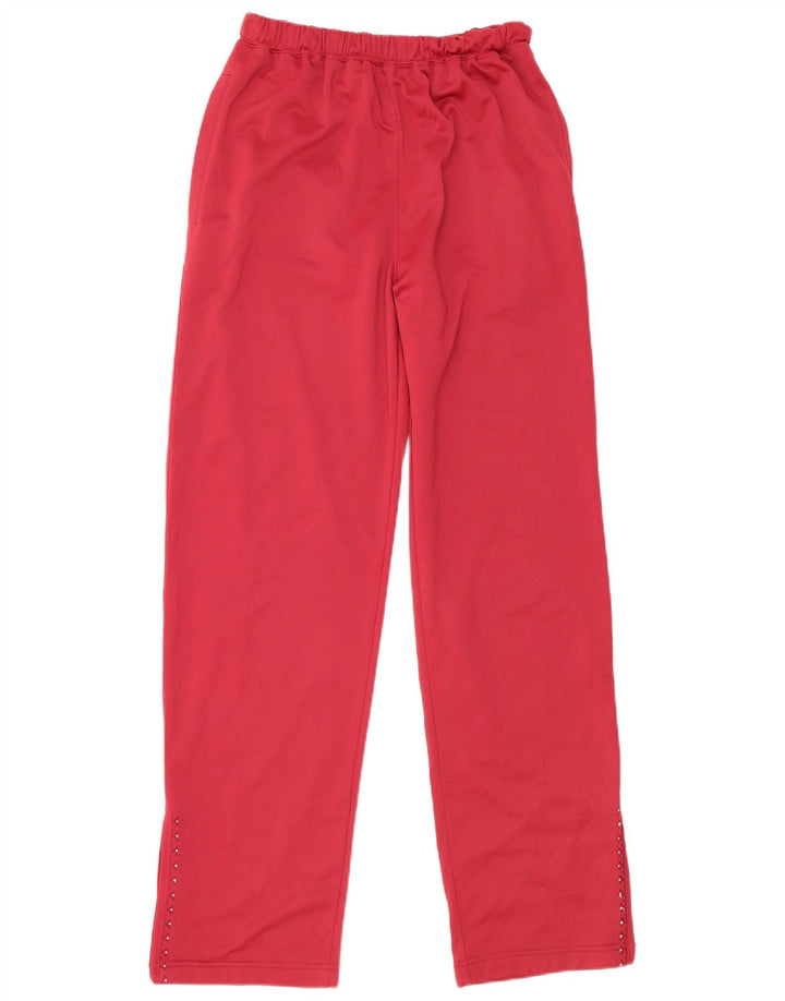 LOTTO Womens Tracksuit Trousers UK 14 Large Maroon Polyester