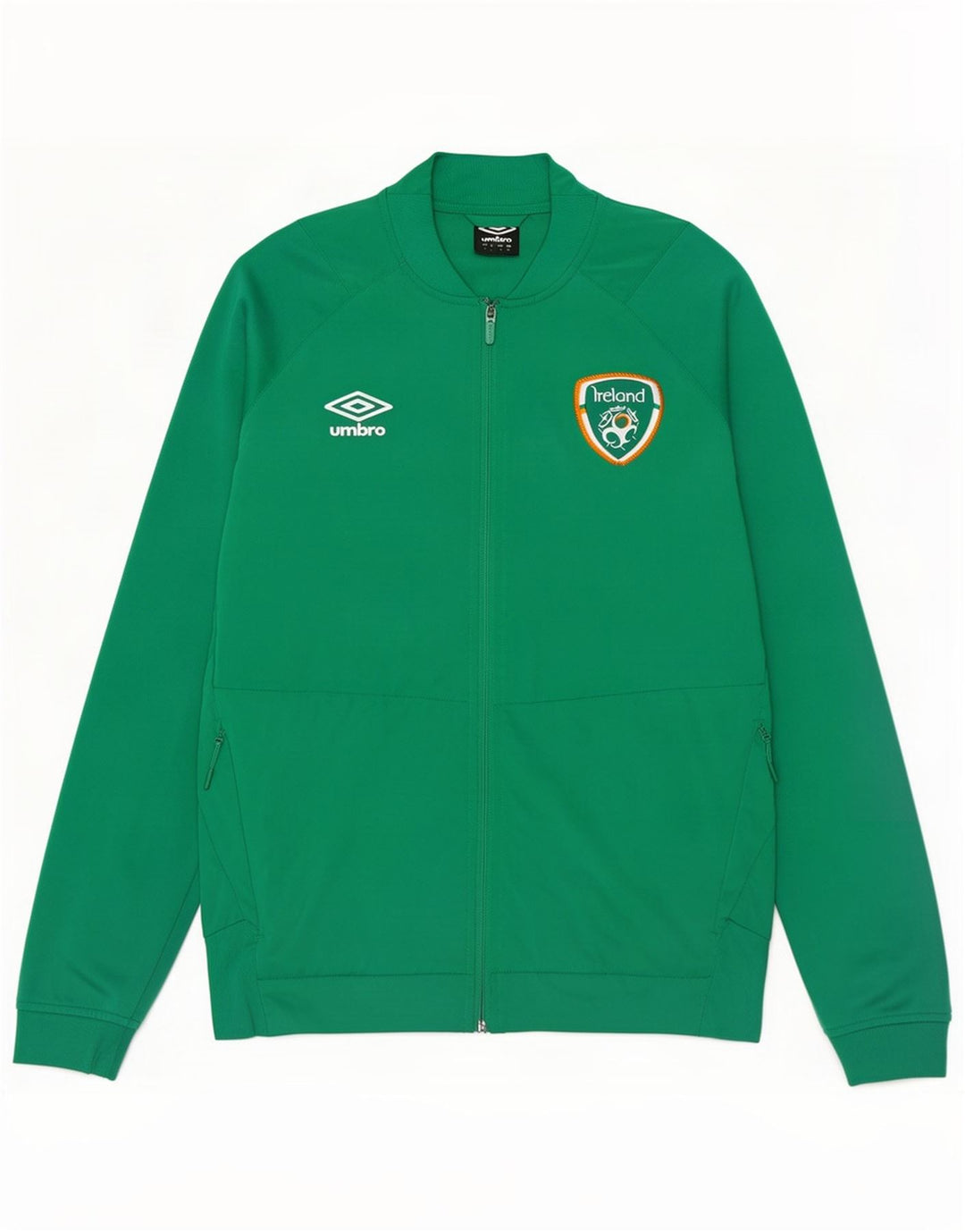 Umbro Mens Ireland Tracksuit Top Jacket Small Green Polyester