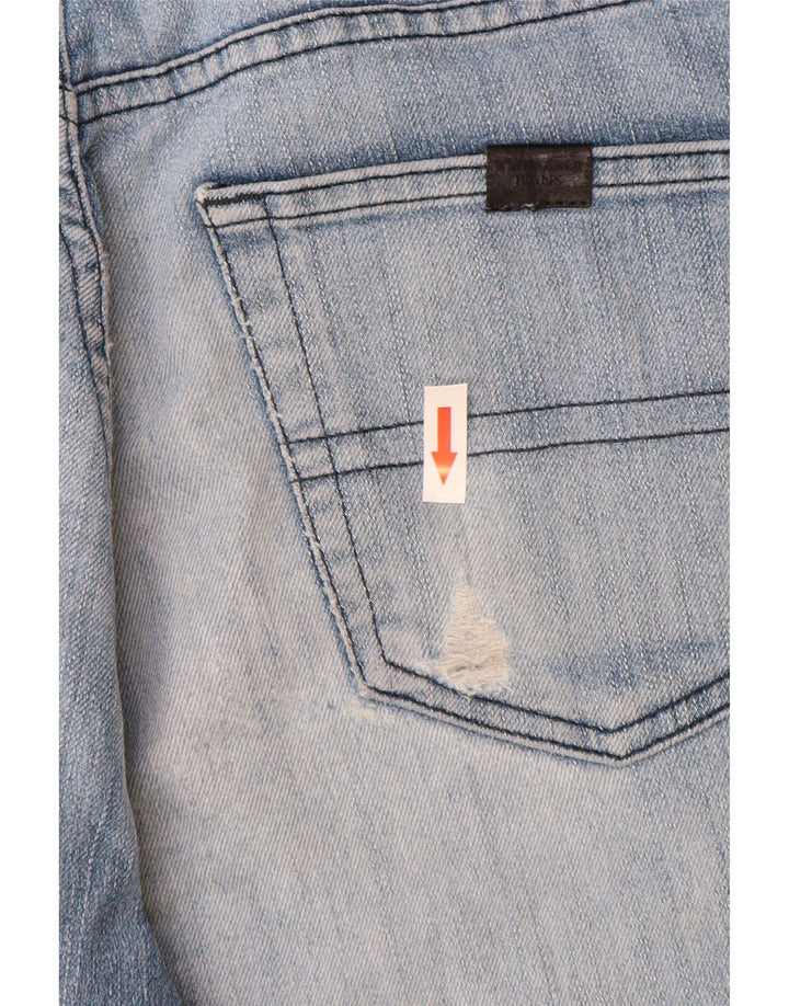 Trussardi Mens Denim Shorts W30 Medium Blue Cotton