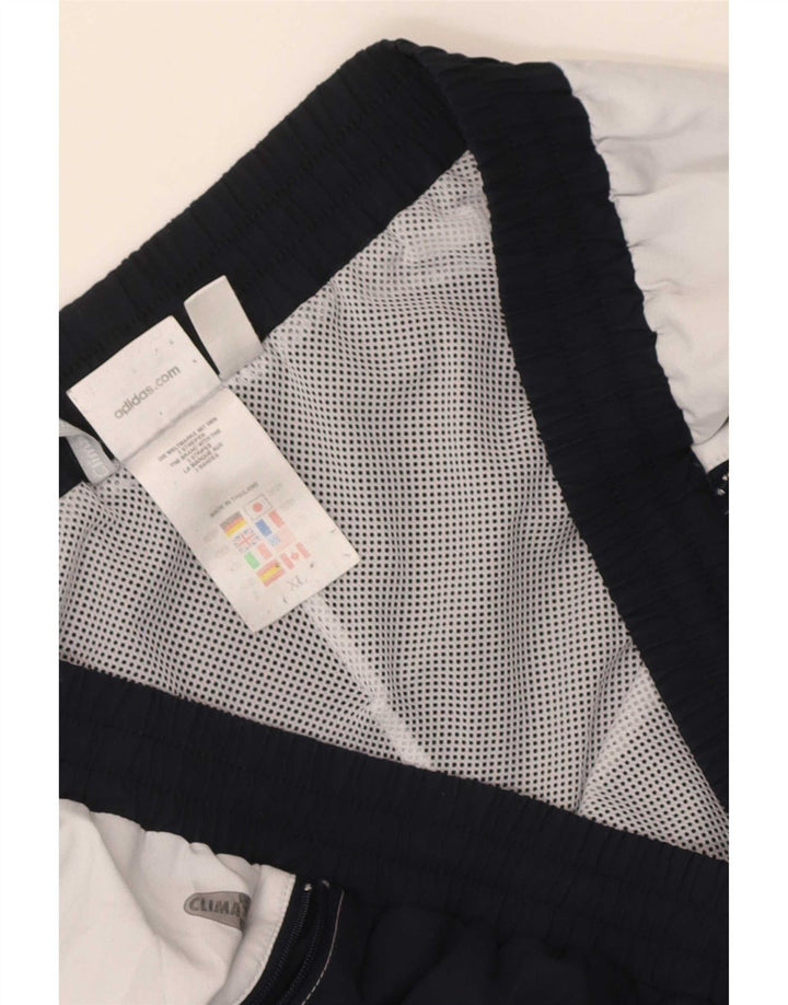 Adidas Mens Tracksuit Trousers XL  Navy Blue Colourblock Polyester