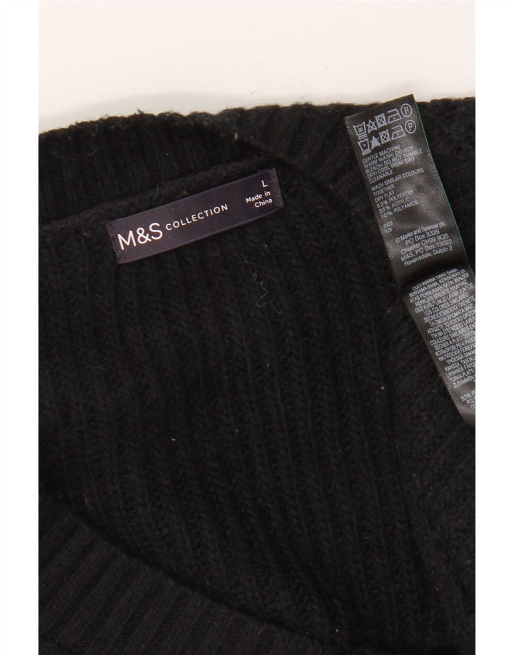 Marks & Spencer Mens Vest Tank Top Large Black Polyester