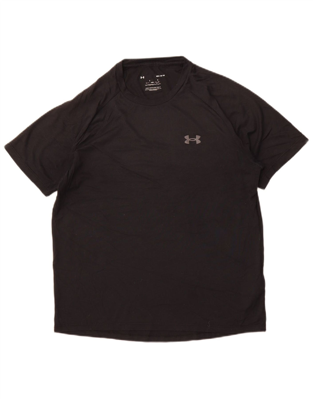 UNDER ARMOUR Mens T-Shirt Top Medium Black Polyester