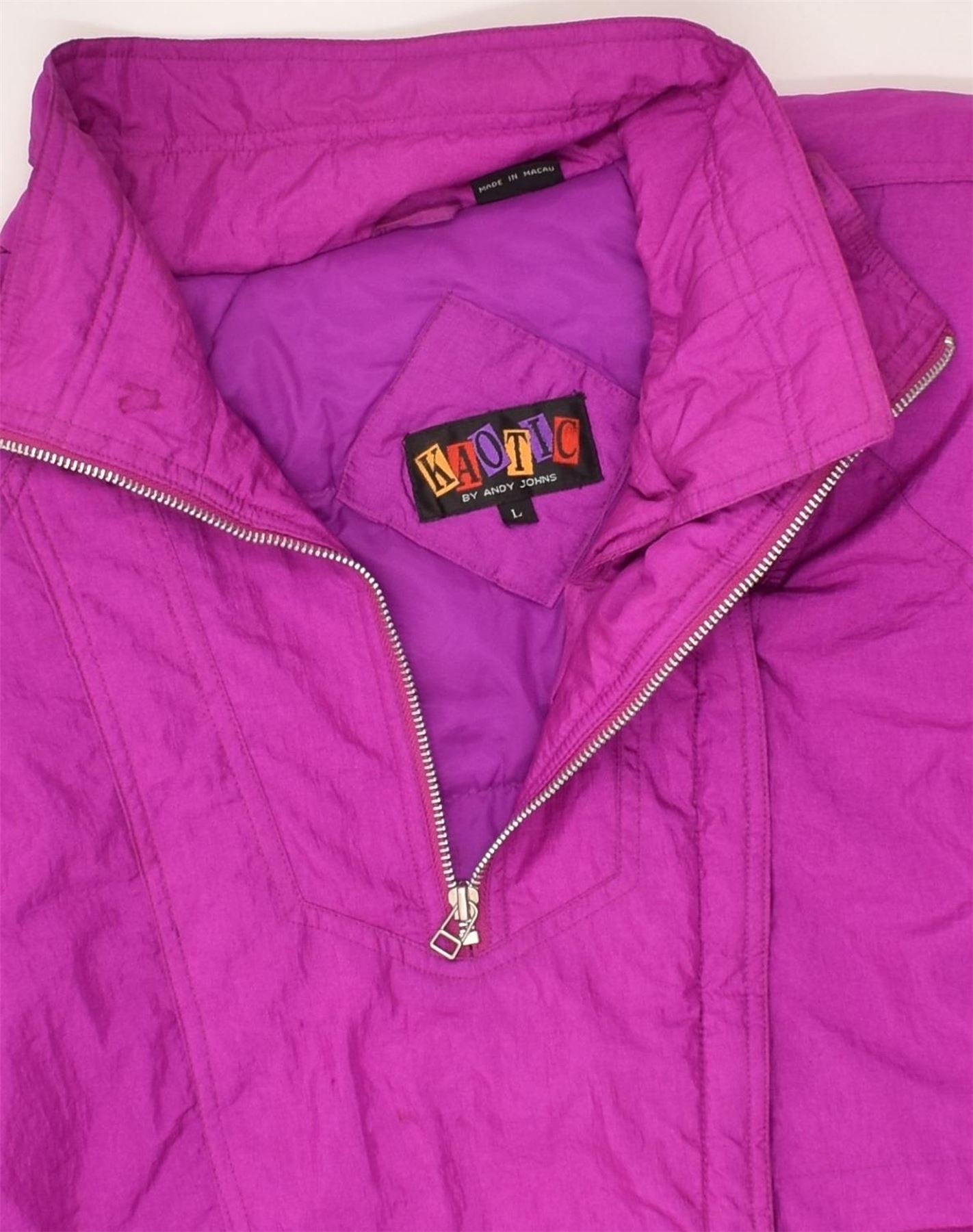 VINTAGE Womens Oversized Padded Jacket UK 16 Large Pink Nylon