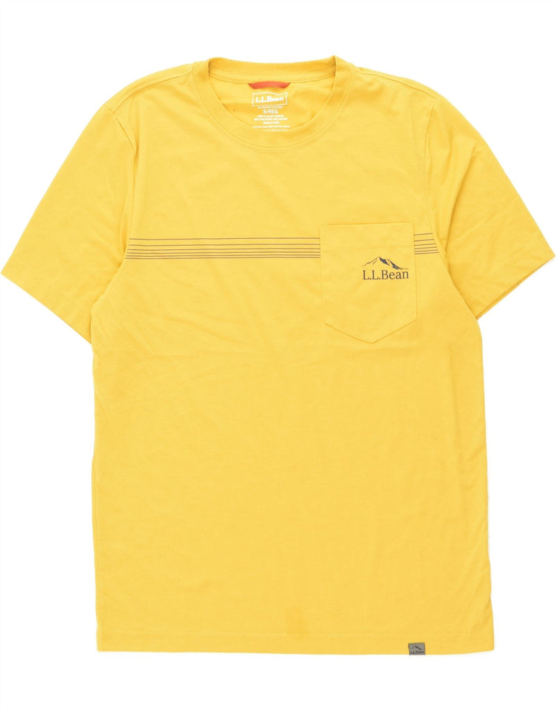 L.L.BEAN Mens Slightly Fitted T-Shirt Top Small Yellow Cotton | Vintage L.L.Bean | Thrift | Second-Hand L.L.Bean | Used Clothing | Messina Hembry 