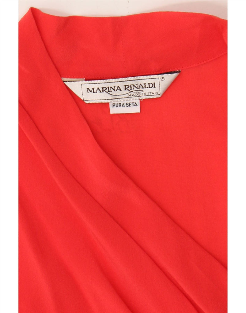 MARINA RINALDI Womens Blouse Top Size 19 Small Red Silk Vintage Marina Rinaldi and Second-Hand Marina Rinaldi from Messina Hembry 