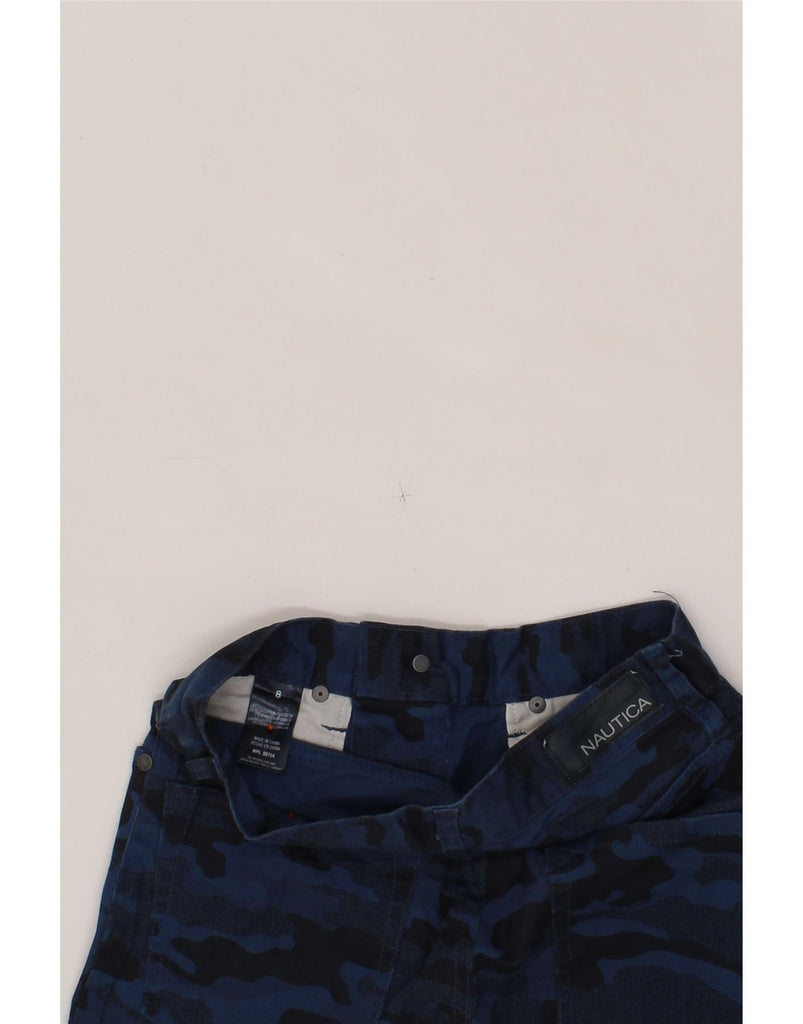 NAUTICA Boys Skinny Casual Trousers 7-8 Years W24 L23  Blue Camouflage Vintage Nautica and Second-Hand Nautica from Messina Hembry 