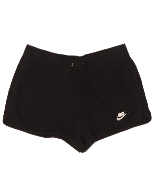 Nike Womens Sport Shorts UK 14 Large Black Polyester