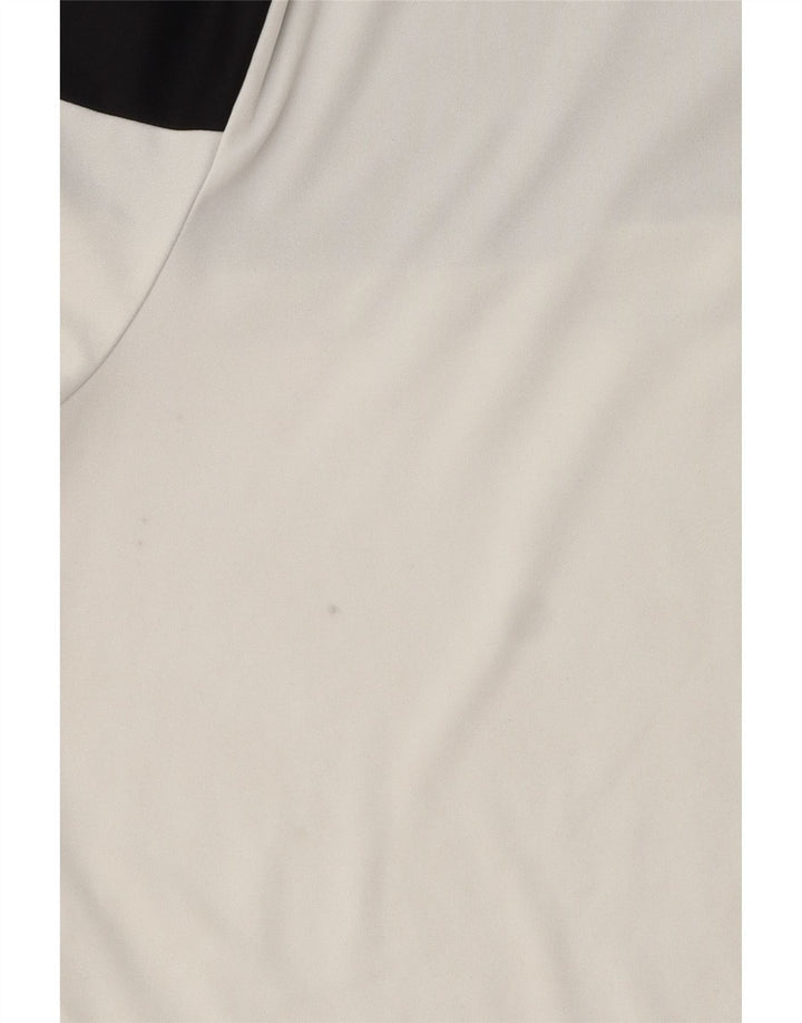 Adidas Mens Climalite T-Shirt Top Medium White Colourblock Polyester