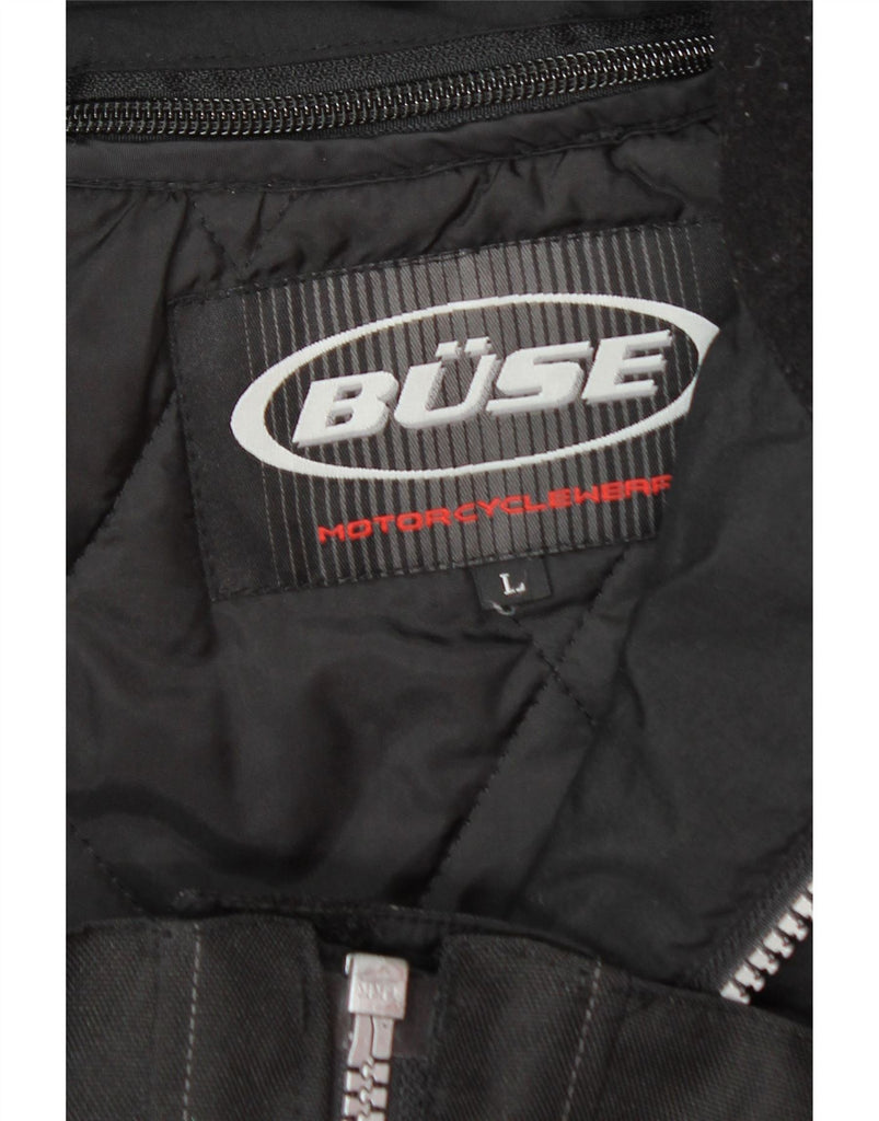 BUSE Mens Racer Jacket UK 40 Large Black Colourblock Polyester Vintage Buse and Second-Hand Buse from Messina Hembry 