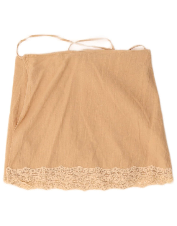 Zara Womens Wrap Skirt Medium W30  Beige Cotton