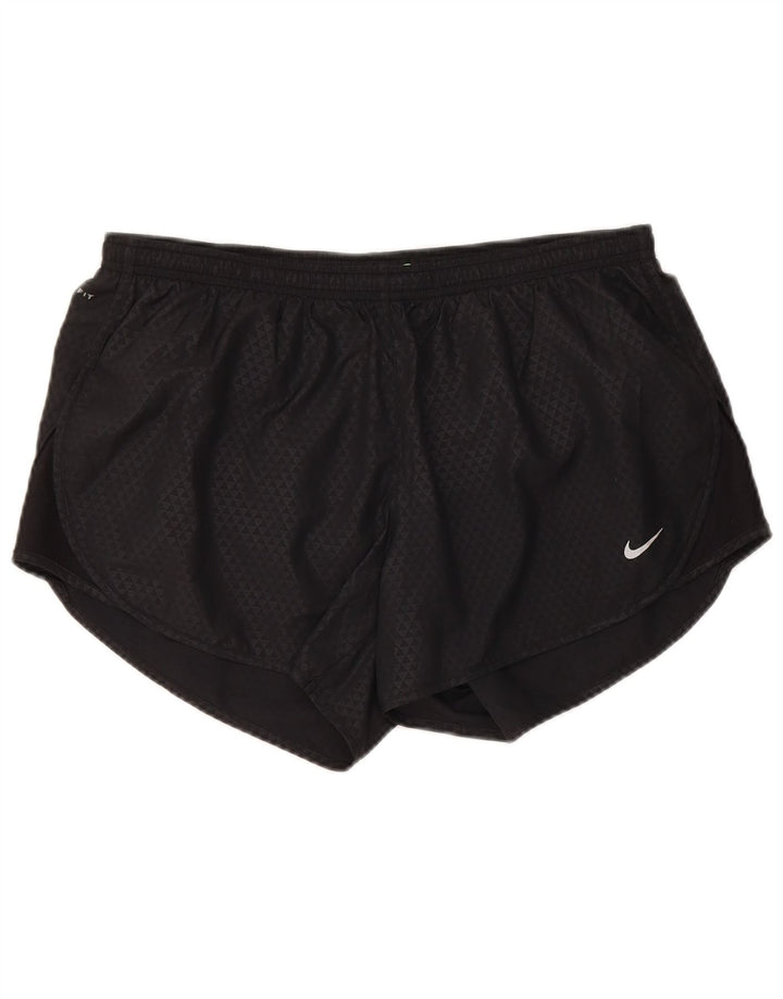 Nike Womens Dri Fit Sport Shorts UK 16 Large Black Geometric Polyester