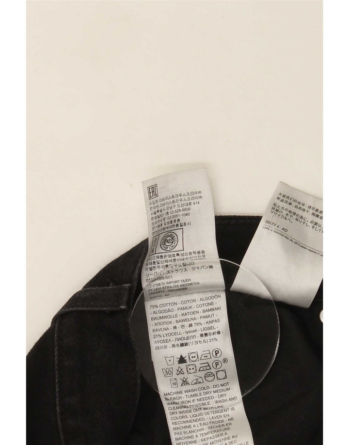 Levi's Womens High Rise Straight Jeans W29 L31 Black Cotton