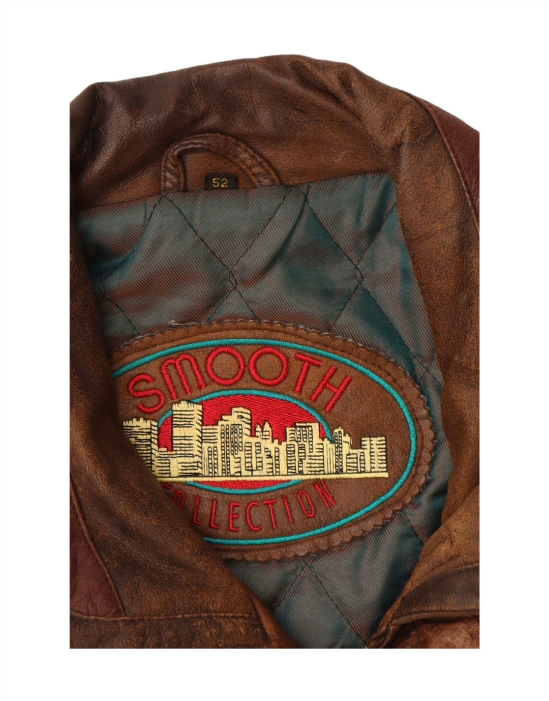 Vintage Mens Leather Jacket IT 52 XL Brown Leather